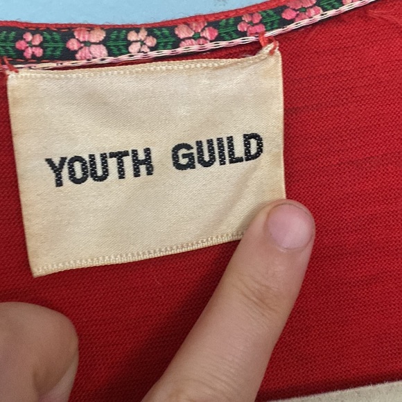 VTG RARE wool oranges 70’s maxi dress princess sleeve boho Cottagecore Sz S - Picture 3 of 14